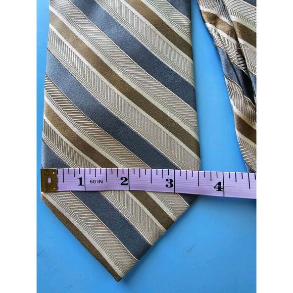 Paul Dione Diagnol Stiped Tie  Silk - Picture 2 of 4
